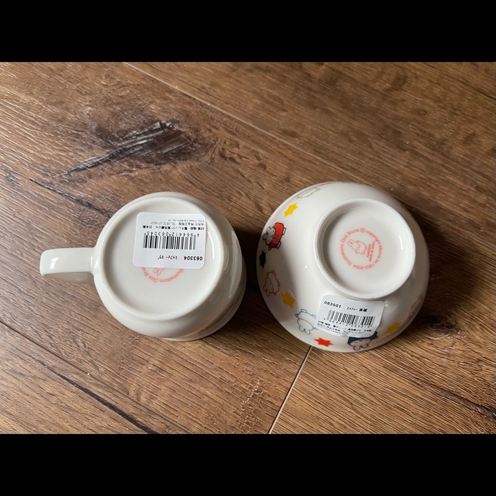 Only 1 Left! MIFFY-Imported (NWT) Small Ceramic Bowl & Tea Cup Set - Picture 7 of 11